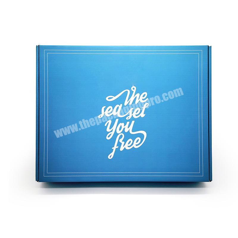 Customized logo printing packaging box blue color printing corrugated aircraft gift box