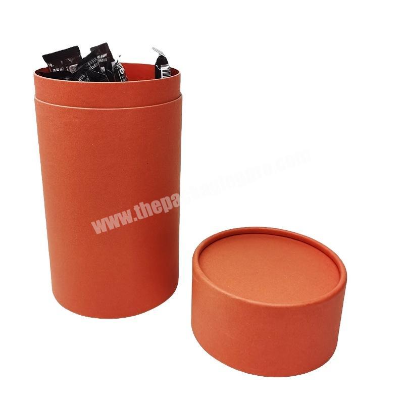 Customized printed logo recyclable cylinder pretty round paper tube gift box fancy storage tube packaging box