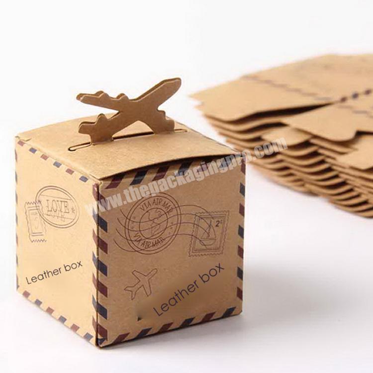 Cute small light recyclable food packaging boxes cardboard cake packaging box with die cut