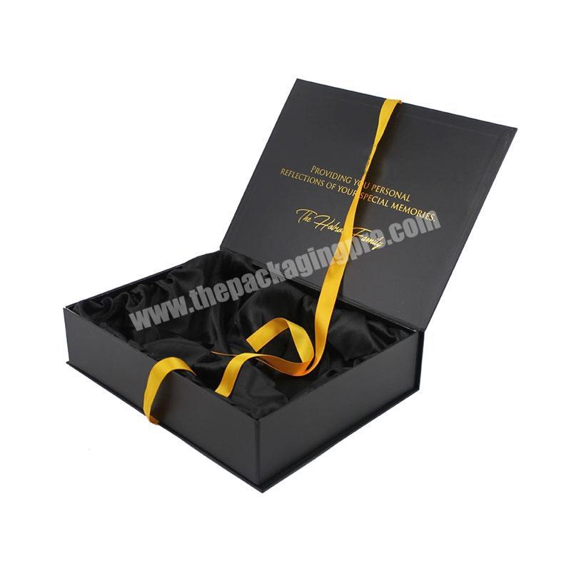Deep Custom Logo Luxury Rectangle Gift Box Gift Packaging Paper Foldable Magnetic Gift Cardboard Box