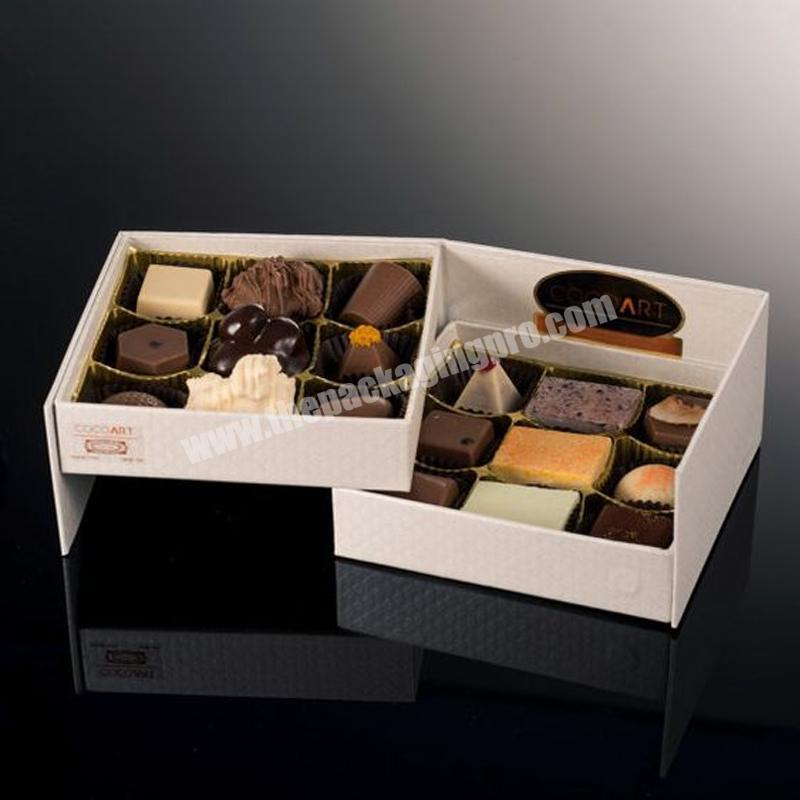 Design chocolate packaging box luxury with custom logo chocolate organizer box confectionery chocolate bar box