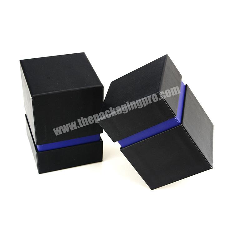 Different types gift cardboard packaging box hard black plain cardboard box