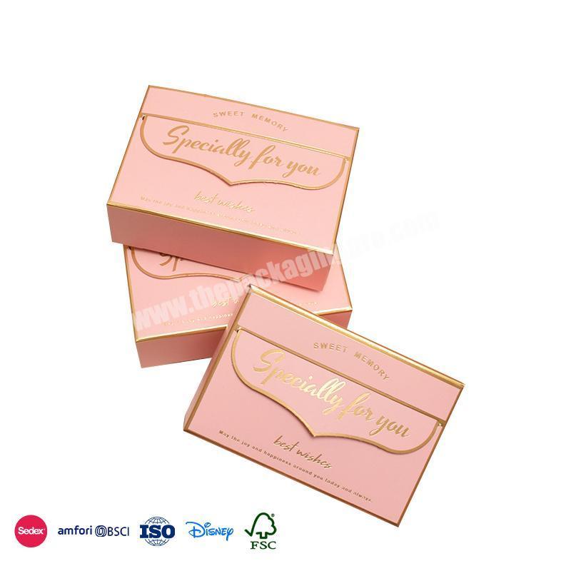 Direct Factory Price Innovative and creative design with gold trim cardboard paper wedding gift box packaging