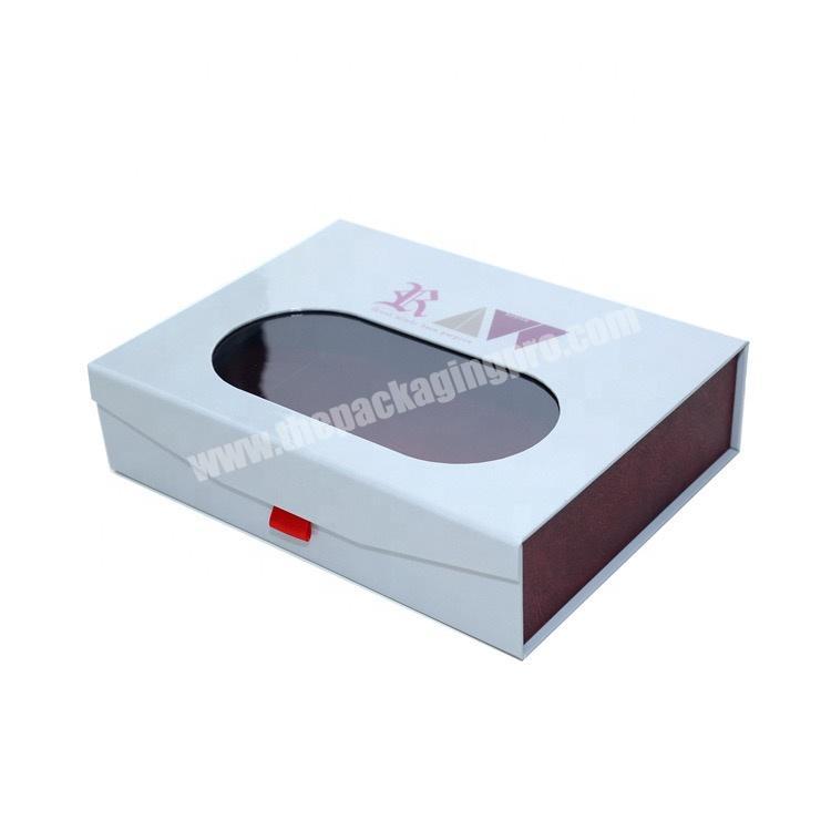 Display collapsible gift boxes with PVC window