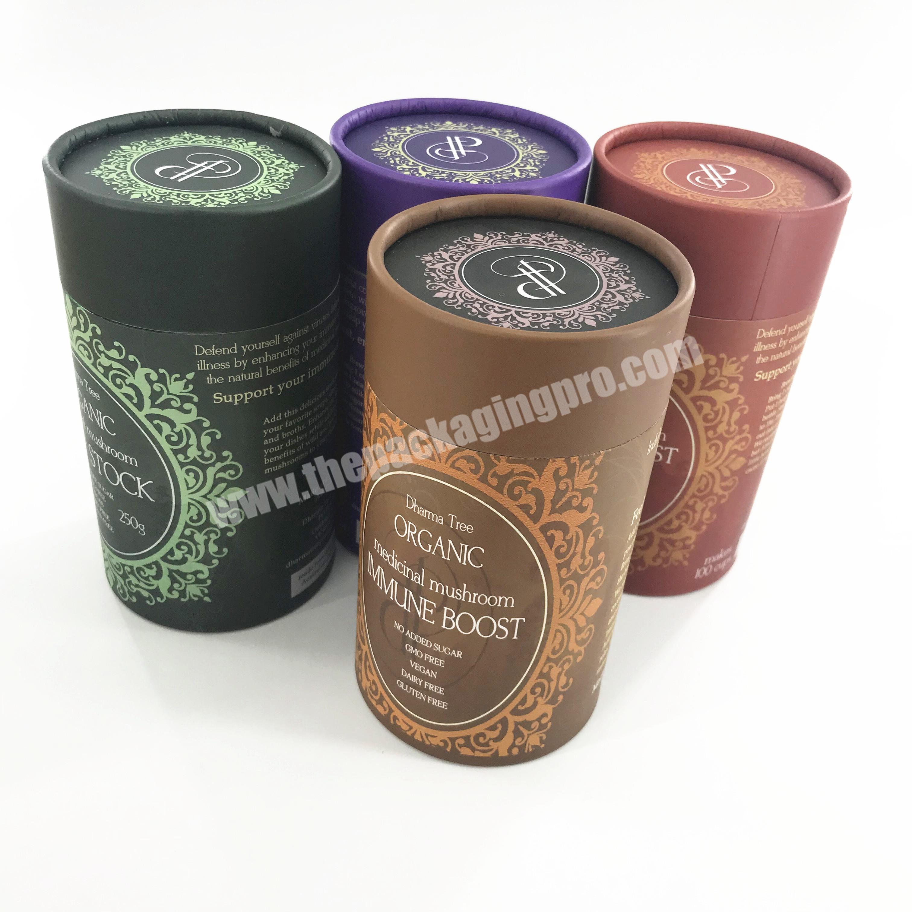 Eco Customized Paper Tube Packaging With Aluminum Foil for Albumen PowderTeaCoffeeChocolate