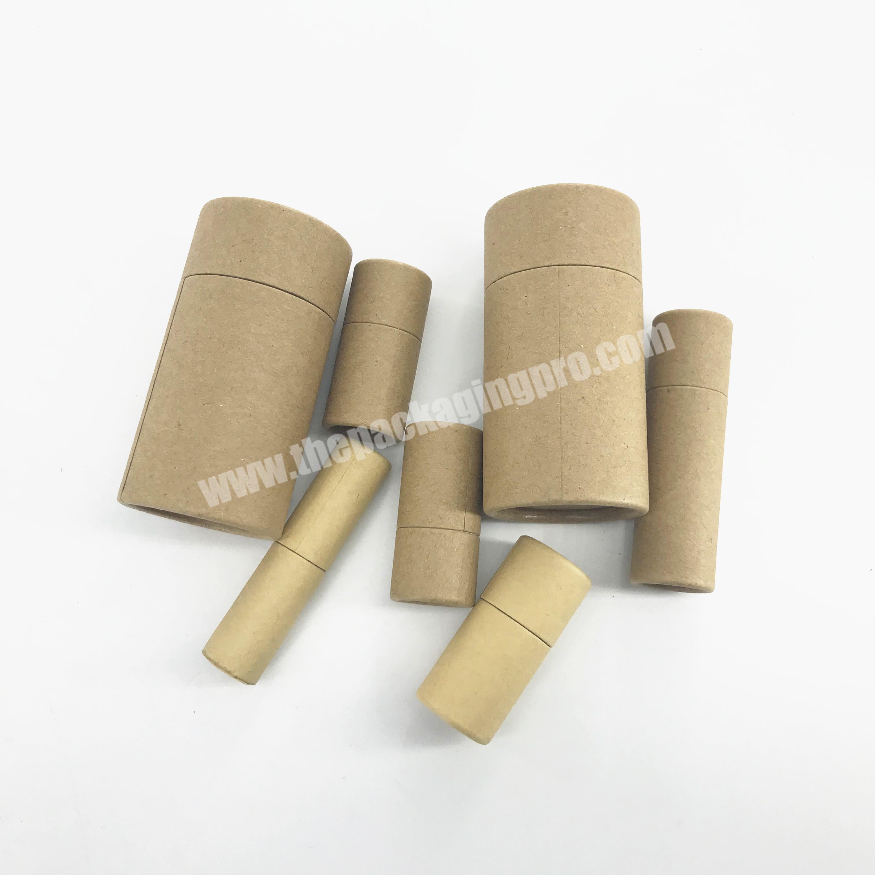Eco Friendly 2.5 OZ Sure Deodorant Stick Lip Gloss Push Up Paper Tubes Cosmetics Container Packaging