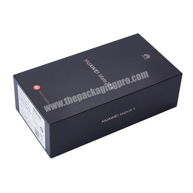 Eco Friendly Biodegradable Custom Logo Luxury Black Empty Mobile Cell Phone Gift Packaging Box