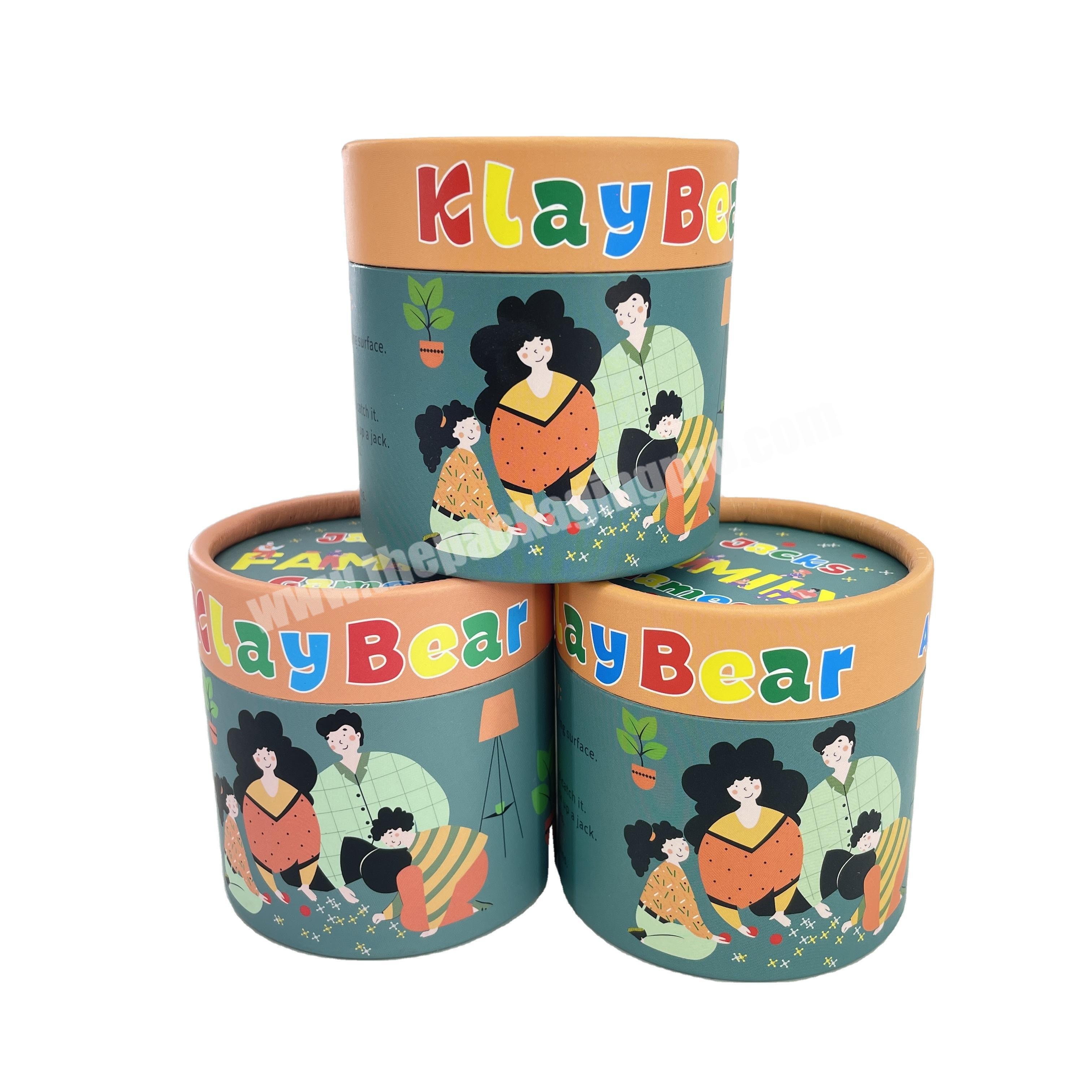 Eco Friendly Biodegradable Custom Printing Paper Cans Toy Cardboard Cylinder Packaging Food Paper Tubes
