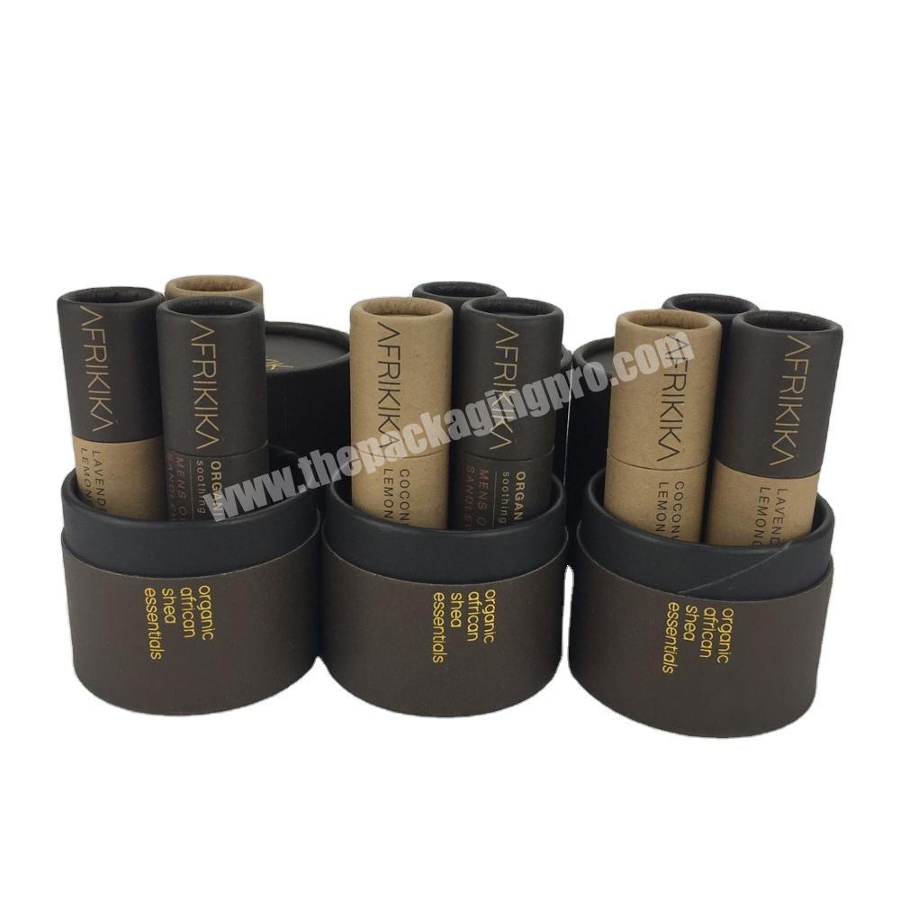 Eco- Friendly Custom Craft Lip Balm Paper Tube Cosmetic Cylinder Container Packaging