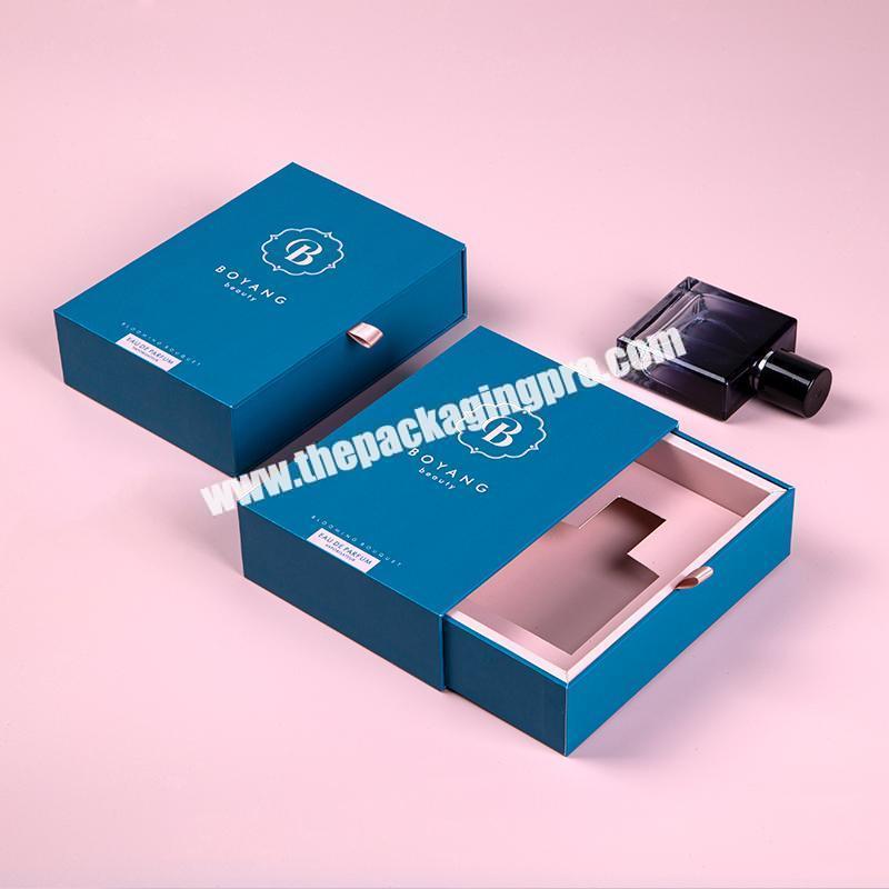 Eco Friendly Custom Logo Cardboard Sliding Drawer Gift Cosmetics Packaging Paper Box