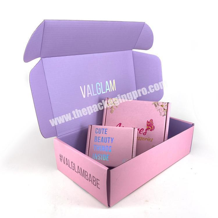 Yilucai custom logo corrugated cardboard box for makeup brush packaging box