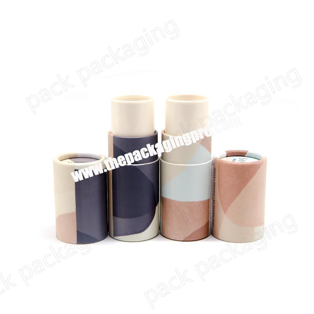 Private Label Round Customized Paper Tube Glow Stick Packaging Twist Up Mini Deodorant Container