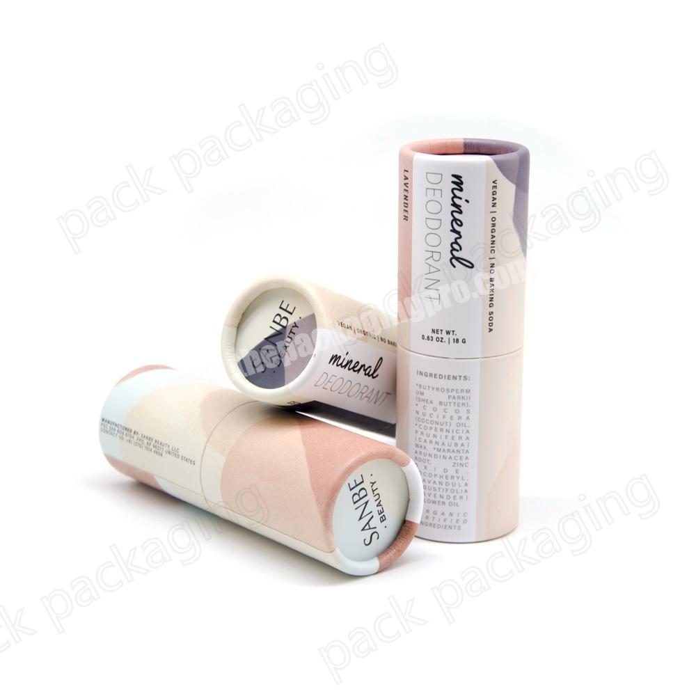 100% Biodegradable Kraft Material Lip Balm Deodorant Stick Packaging Twist Up Paper Tube