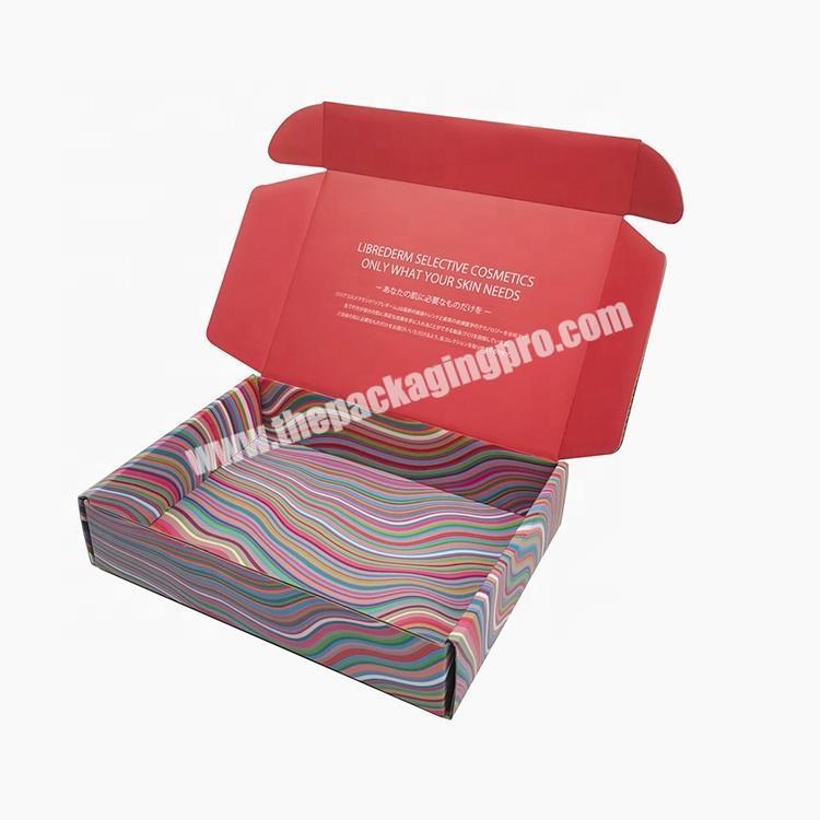 Foldable corrugated paper shipping box for kids clothes and suits with own logo