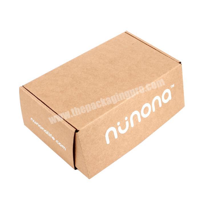 Eco Friendly Durable Natura Packing Boxes Custom Logo Pack Folding Shipping Mailing Kraft Paper Carton