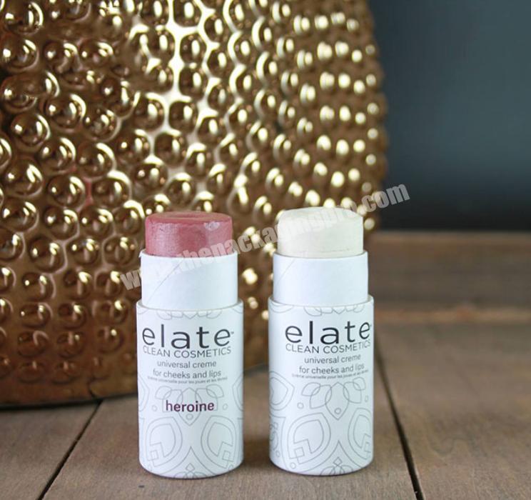 Eco Friendly Lip Balm Container Push up Paper Cardboard Lipstick Tubes with Customized Private Branding Printing