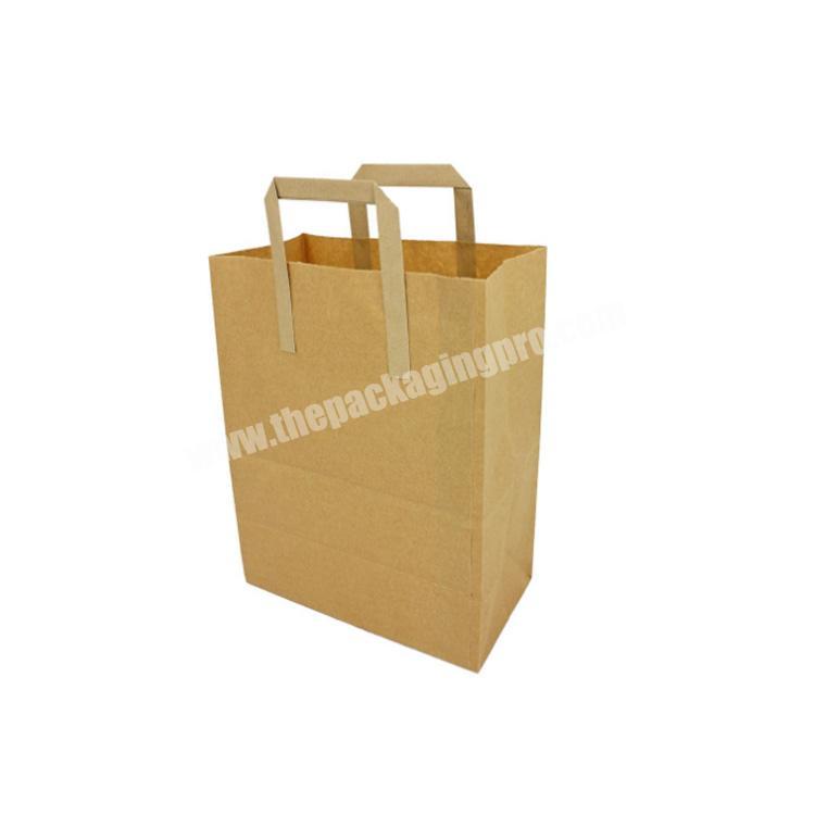 Eco-friendly brown and white kraft paper bag for food