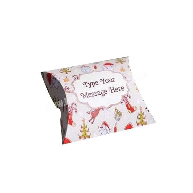 Eco-friendly durable cardboard low price elegant design custom pillow box packaging fancy appearance pillow box