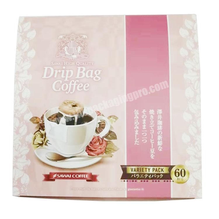 Eco friendly paper box food grade coffee paper box for coffee packaging