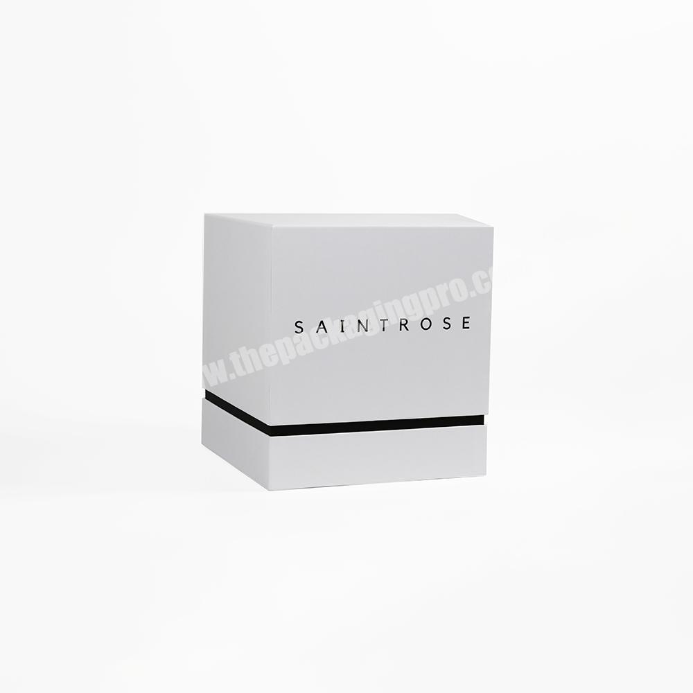 Elegant Customized Brand Logo White Paper Gift Boxes Cube Box Packaging for Flowers with Lid