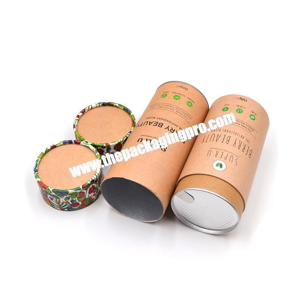 Food Grade packaging canister paper tube packaging for proteincollagencoffee packing