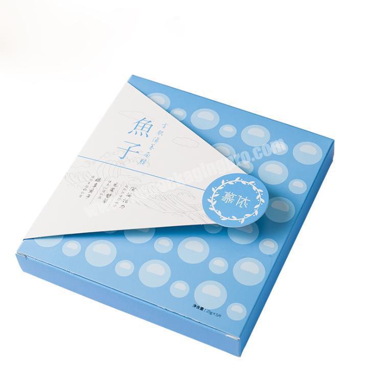 Elegant facial mask box with simple assemble and special design