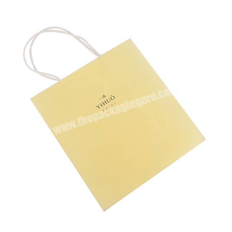 Embossed Paper Packaging Gift Bag Luxury Colorful Shopping Paper Bags With Cotton Rope Handle