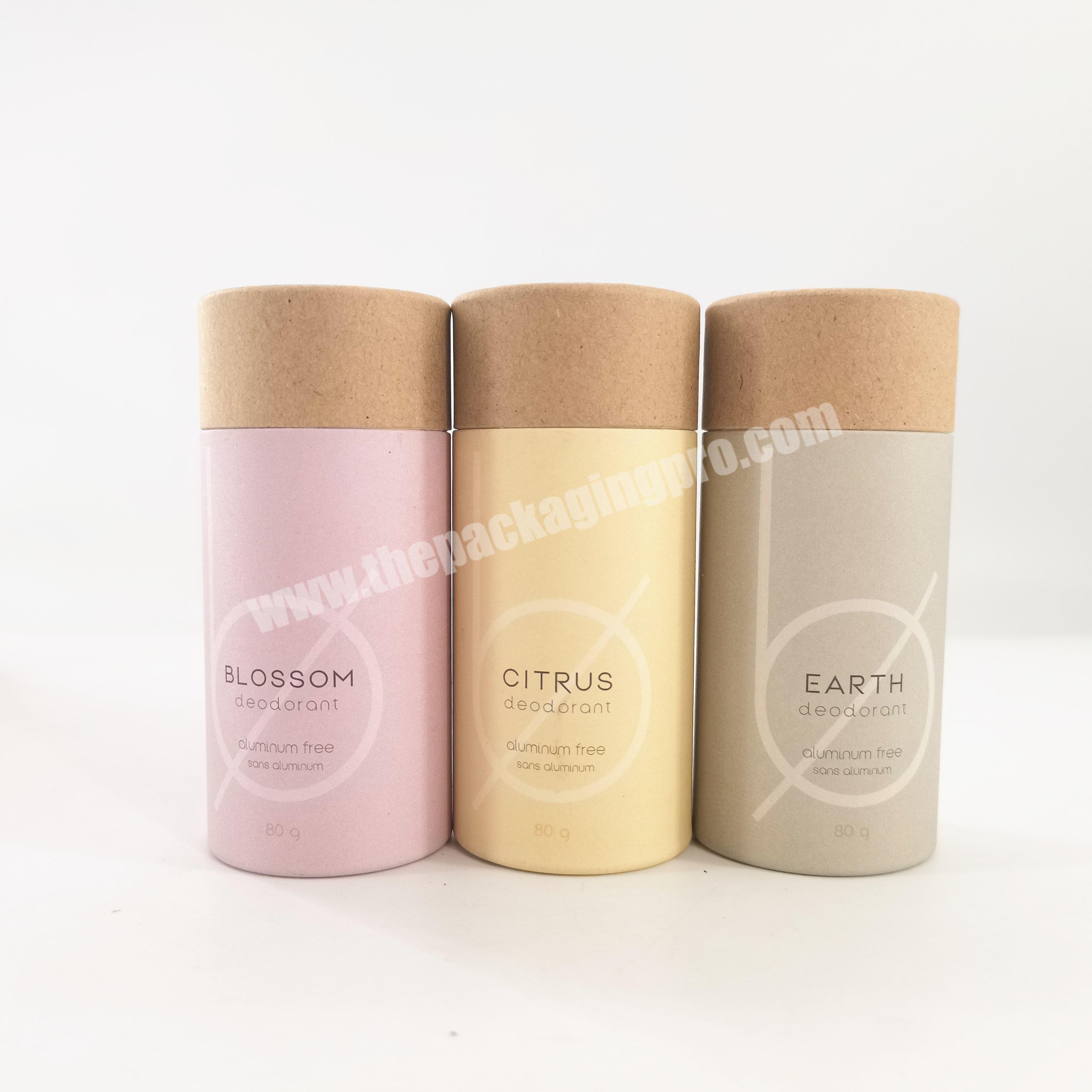 Eco friendly deodorant packaging paper tube container for lip gloss