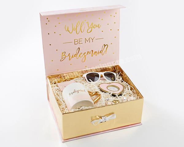 Empty Suitcase Valentines Day Bridesmaid Large White Paper Gift Packaging Luxury Gift Boxes