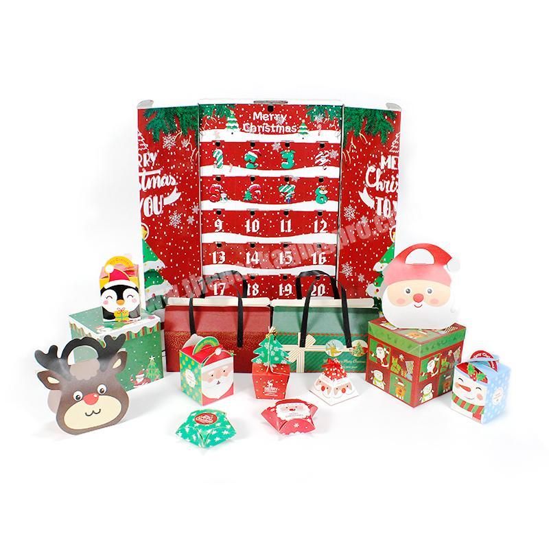 Empty cardboard luxury advent calendar box make up chocolate paper gift packaging christmas advent calendar box