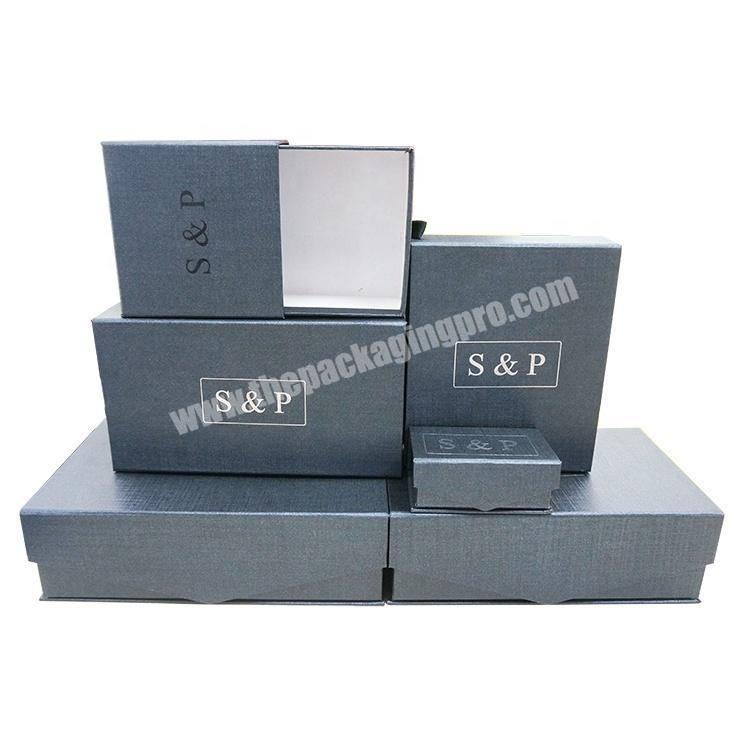 FSC certificate wholesale 1200gcardboard  grey  paper drawer packaging cardboard box with your own logo wholesale