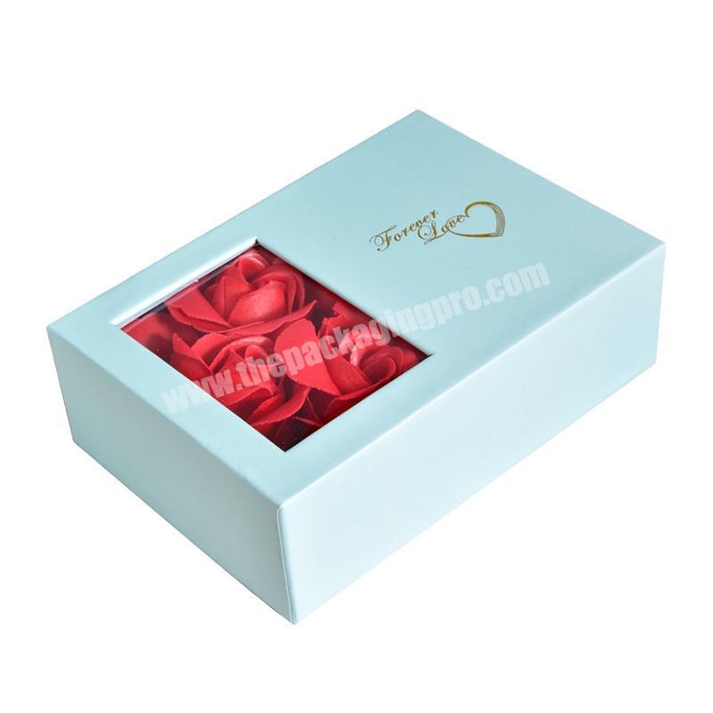 Factory Custom Logo Printed Luxury Gift Perfume Jewelry Flower Packaging Cardboard Drawer Packing Gift Box
