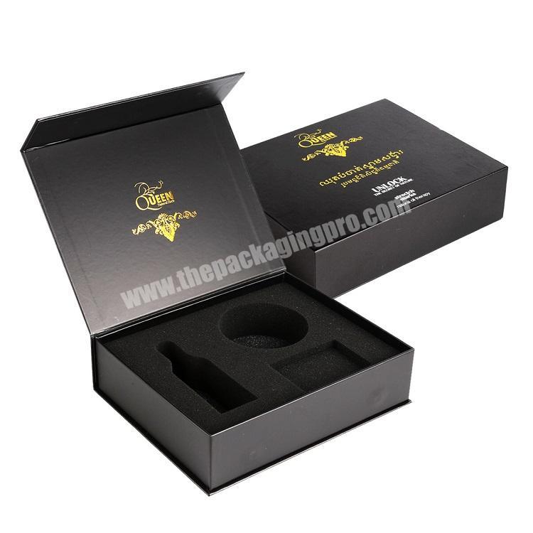 Factory Design Custom Logo Paperboard Magnetic Cosmetic Folding Gift Packaging Paper Box for hair extension