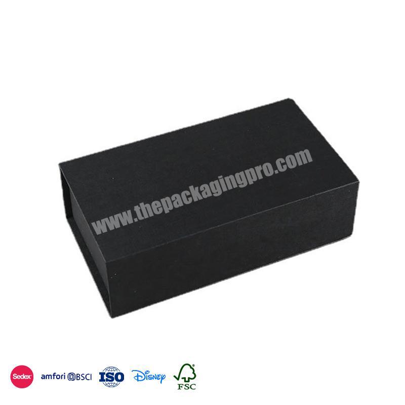 Factory Direct High Quality Black liner firm base bonding technology folding boxes white cardboard paper box