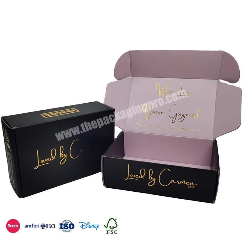 Factory Direct High Quality Cute and Elegant Design Waterproof shipping boxes custom logo for cosmetics