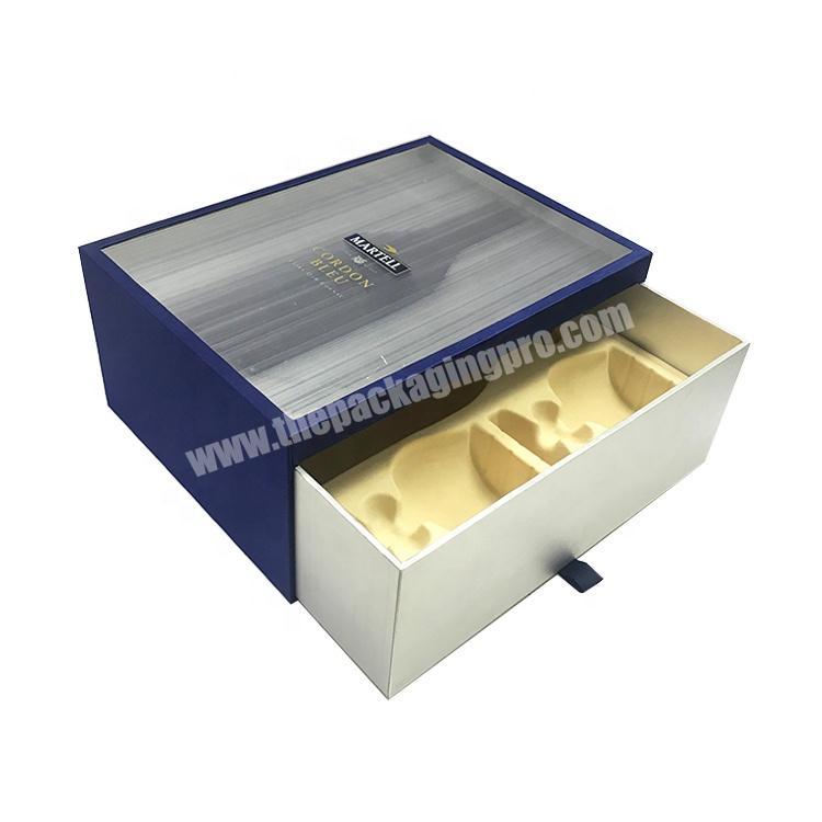 Factory Direct Sale Custom Logo Full Color Printed Champagne Flutes Gift Box with High Quality