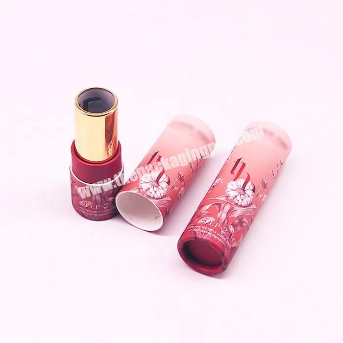 Wholesale Cosmetic Packaging Empty Lip Balm Lipstick Paper Tubes Lip Balm Containers