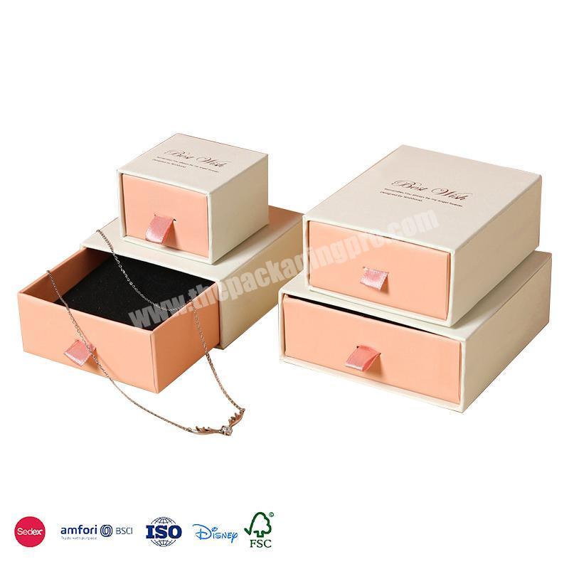 Factory Direct Supply Wholesale Custom Paper Jewelry Drawer Box Bangle Box Paper Packaging