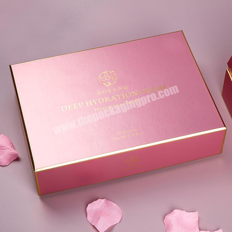 Factory Eco friendly Custom Large Size Luxury Logo Printed Paper Gift Cosmetic Gift Packaging Boxes