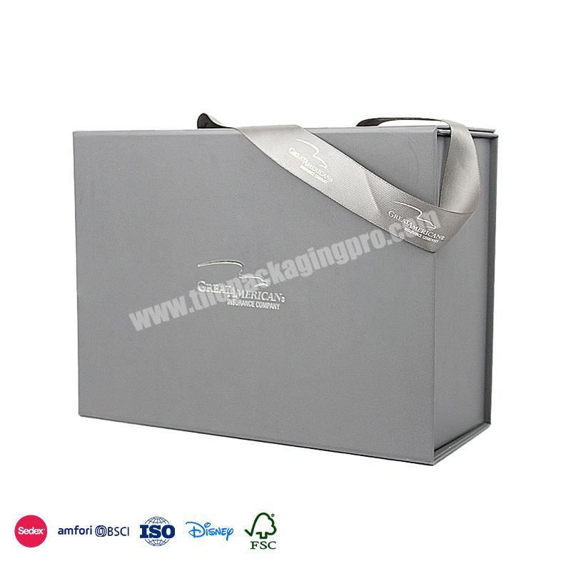 Factory Price Manufacturer Supplier Gray high-end atmosphere with product logo folding box new arrival