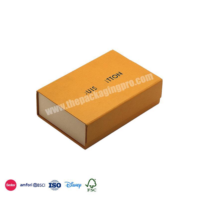 Factory Price Newest Yellow waterproof hard material can be customized brand logo folding boxes gift box