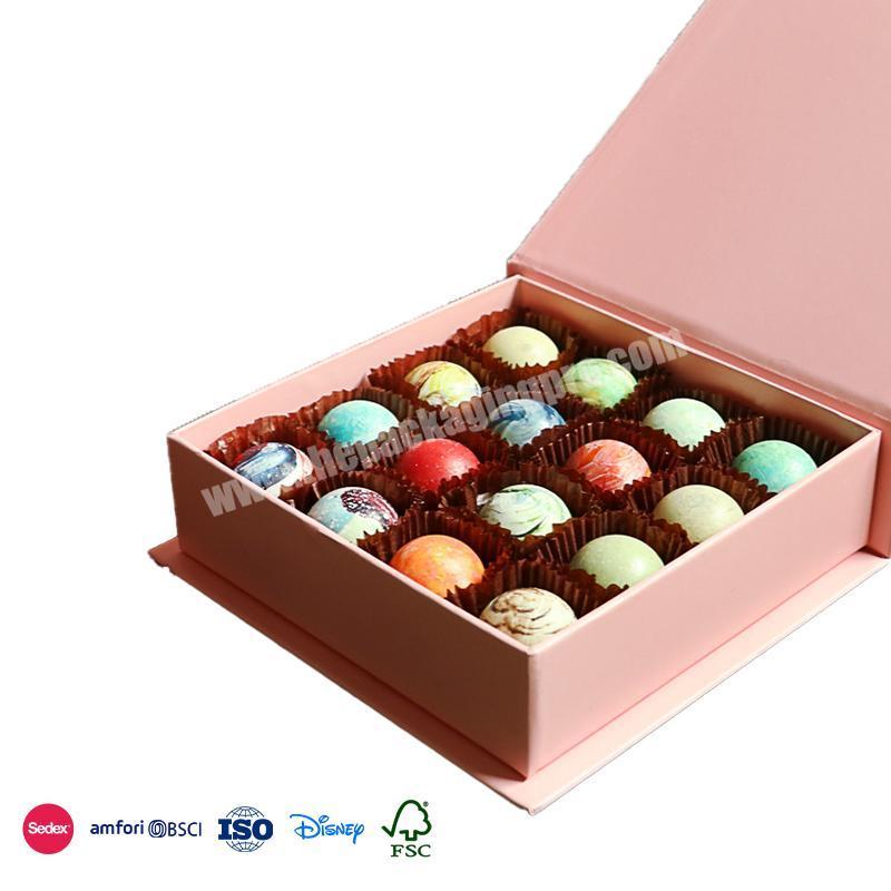 Factory Price Newest existing Rigid material Large capacity flap design with personalized logo chocolate box