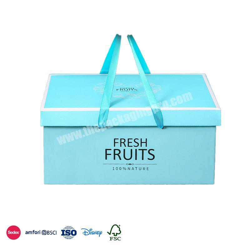 Factory Price Wholesale Green minimalist design waterproof material customizable logo fruit box rectangle manufacturer