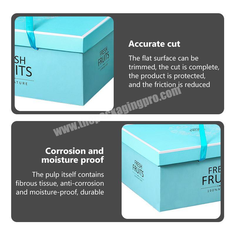 personalize Factory Price Wholesale Green minimalist design waterproof material customizable logo fruit box rectangle