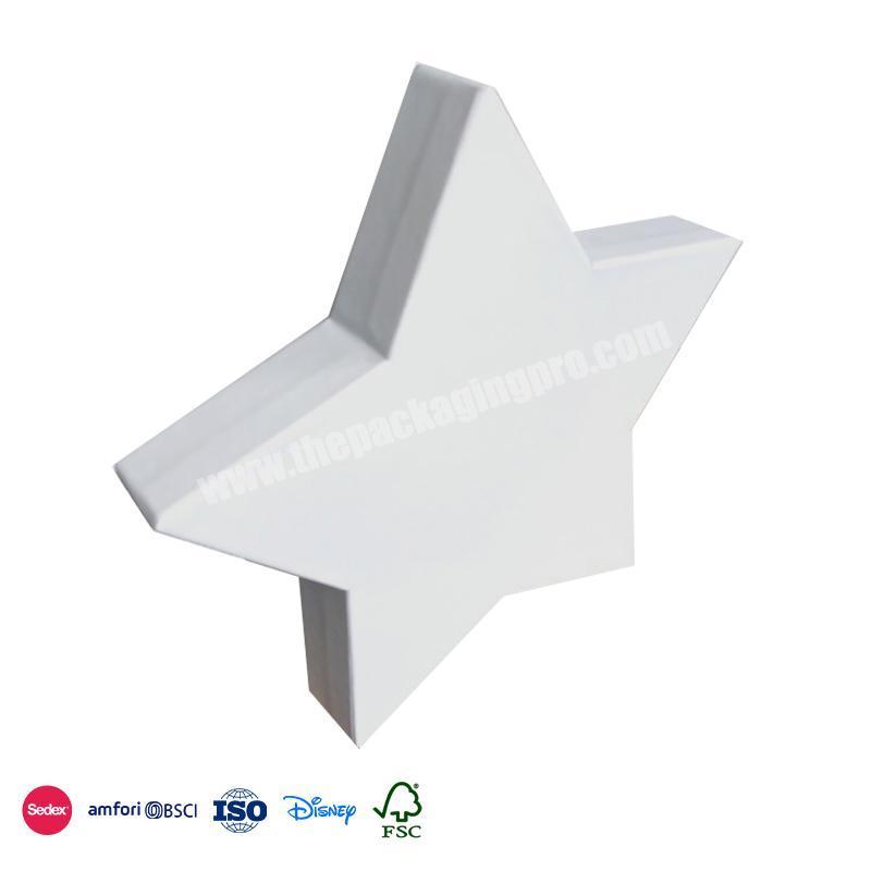 Factory Price Wholesale White five-pointed star can be customized personalized logo paper box for candy