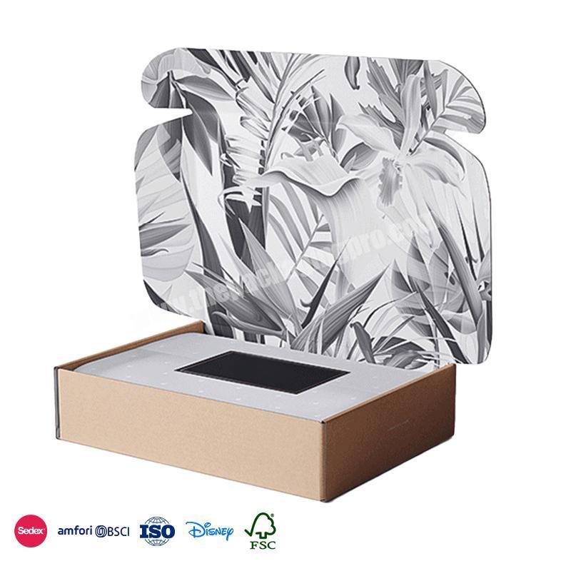 Factory Selling Directly Plain shell print interior clothes box packaging clothing customized gift box