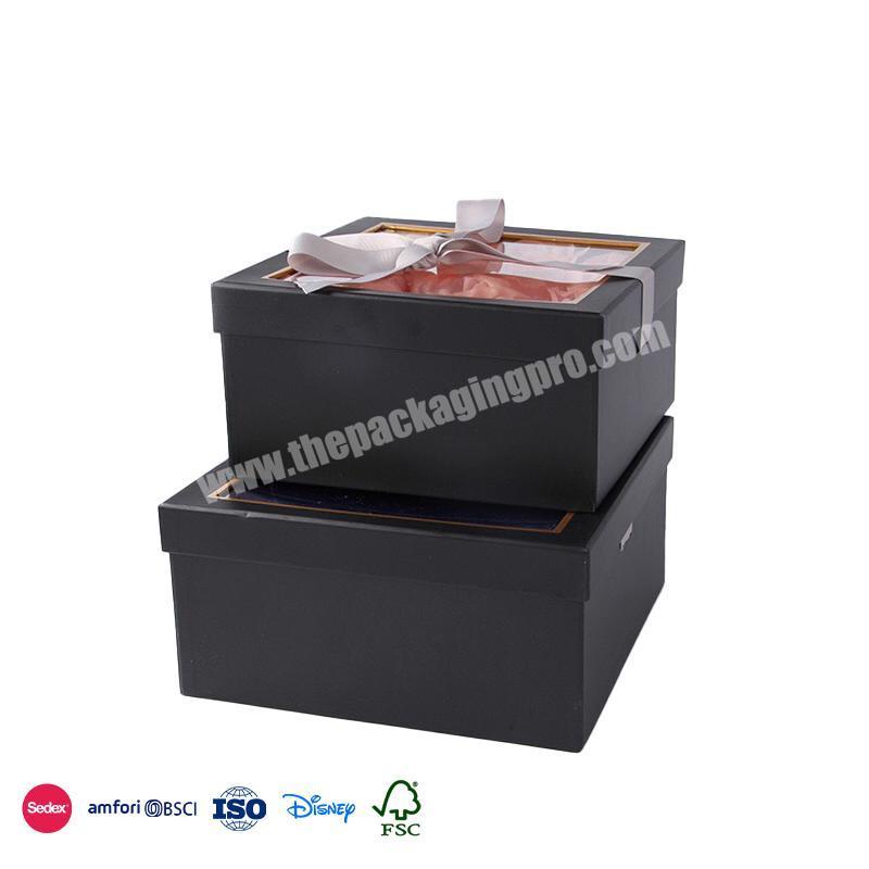 Factory Supply Discount Price Solid color square with transparent lid waterproof design san valentine box