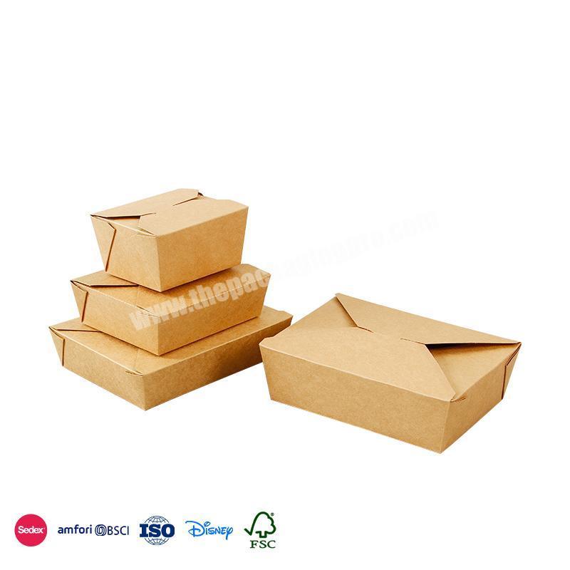 Factory Wholesale Degradable material smooth inner layer various styles take out bento lunch box glass