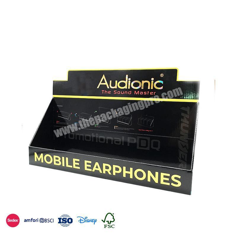 Factory Wholesale Price Flat display surface with fixing hole design with lettering logo tea display box