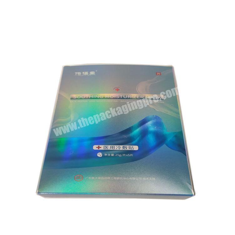 Factory custom design printed paper LED bulbs packaging holographic box with window